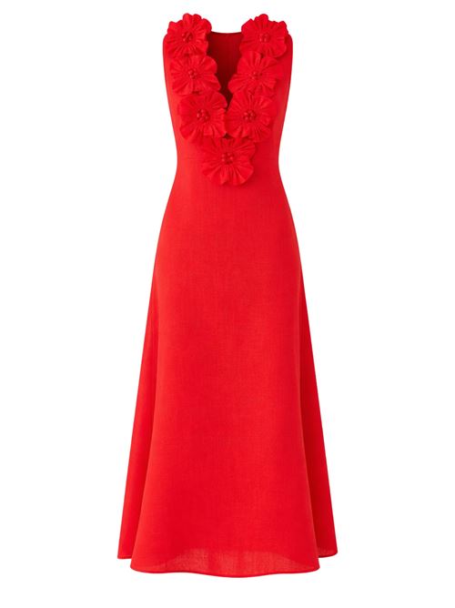 Abito con applicazioni floreali FARM RIO | 347760REDL0028